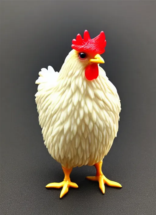 Image similar to 80mm resin detailed miniature of fluffy chicken, Product Introduction Photos, 4K, Full body, simple background