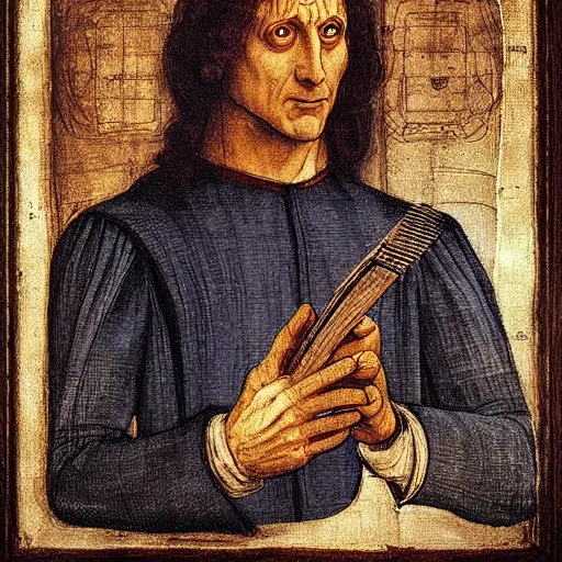 Prompt: doctor who painting by Leonardo da vinci