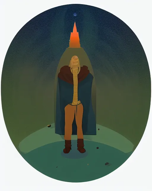 Image similar to a druid standing in a circle at the beginning of the world by james gilleard