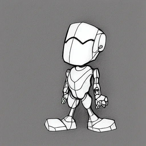 Image similar to osamu tezuka robot sketch