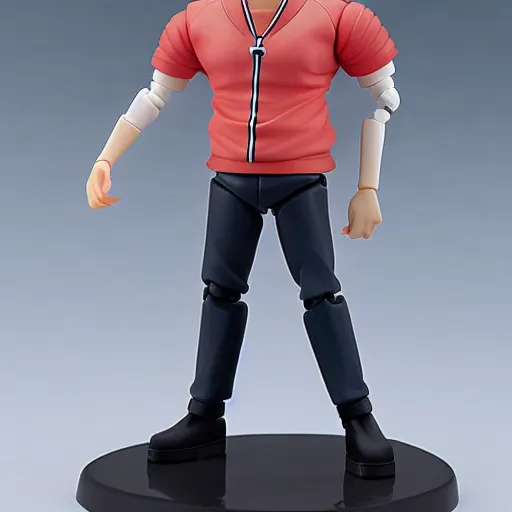 Prompt: Jonah Hill as a Figma anime figurine. Posable PVC action figurine.