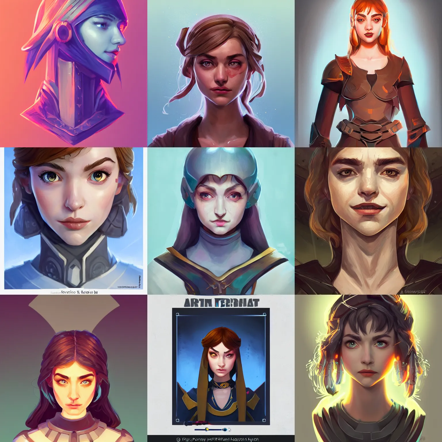 Prompt: front facing symmetrical centered painted portrait, headshot of Imogen Poots as a D&D Paladin, Arcane character avatar, Arcane concept art, global illumination lighting, Pixar, trending on artstation, by lois van baarle, ilya kuvshinov, rossdraws