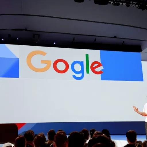 Image similar to google ceo announcing their new console at 2 0 1 9 e 3