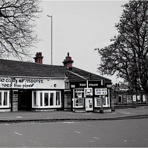 Image similar to photograph of North Allerton post office as a portal to hell