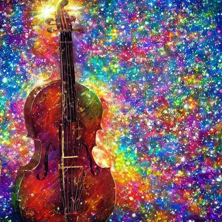 Image similar to a fantastic picture that depicts music, beautiful songs that soothe the soul, musical nature