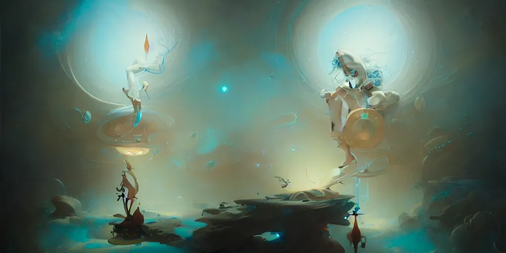 Prompt: a glimpse of the mechanism of dreaming by peter mohrbacher