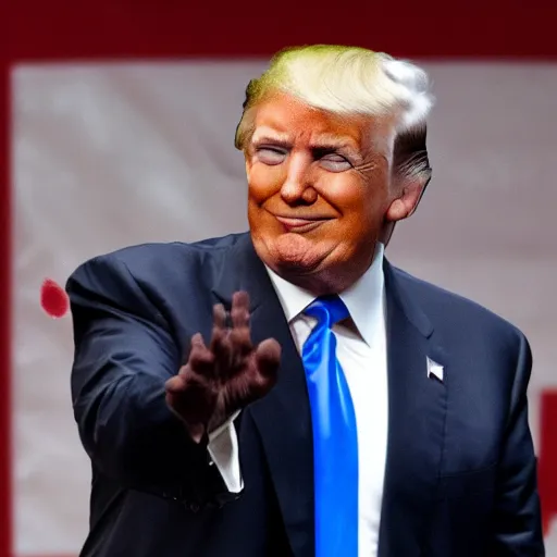 Image similar to donald trump with tiny hands