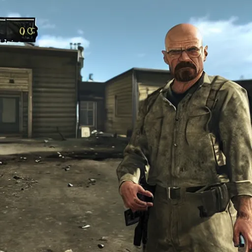 Prompt: Walter White in Call of Duty:Warzone