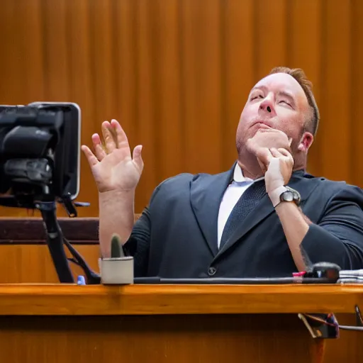 Image similar to Alex Jones desperately reaching for his out of reach phone in the courtroom, EOS 5DS R, ISO100, f/8, 1/125, 84mm, RAW, Dolby Vision