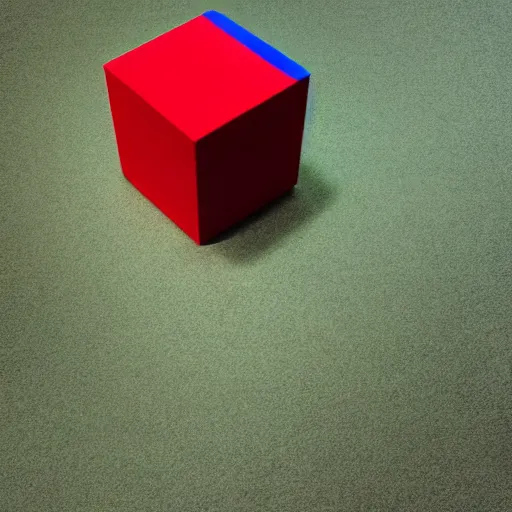 Prompt: a Red Cube under a blue Sphere