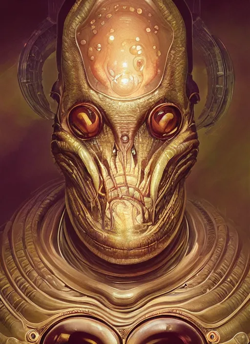 Image similar to elon musk as mollusk, slime, drool, portrait, intricate, elegant, highly detailed, digital painting, artstation, concept art, wallpaper, smooth, sharp focus, illustration, art by h. r. giger and artgerm and greg rutkowski and alphonse mucha