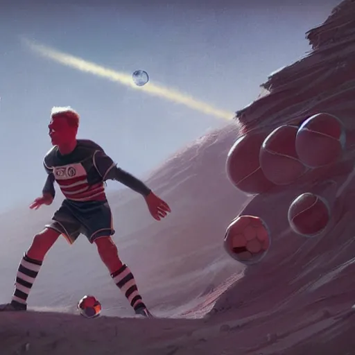 Prompt: Martian soccer fan cheering on one of his favorite teams by Greg rutkowski trending in artstation, Full HD 8k, rendering unreal engine, cinema4D, surreal, romanticism art