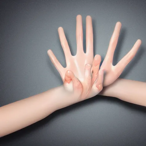 Image similar to picture of realistic human hands, white background