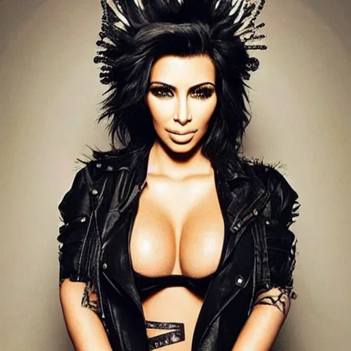 Image similar to punk kim kardashian