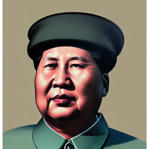 Image similar to Mao zedong , Colored pencil , Hyperdetailed , trending on artstation , CGSociety , matte painting , Concept art