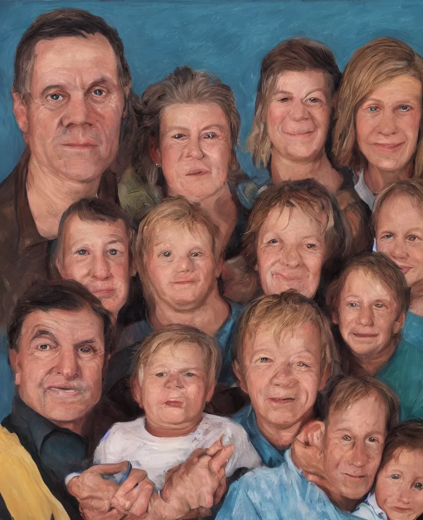 Prompt: portrait of an ugly family, realistic, 8 k