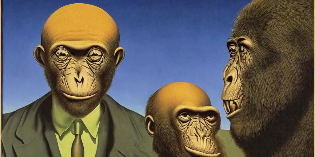 Prompt: Monkeypox Ebola Covid-19 by Richard Corben, by by René Magritte, surrealism, gothic, baroque