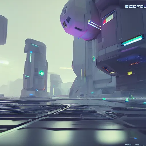 Prompt: a sci - fi concept art, a computer rendering by beeple, polycount contest winner, cubo - futurism, octane render, greeble, rendered in unreal engine