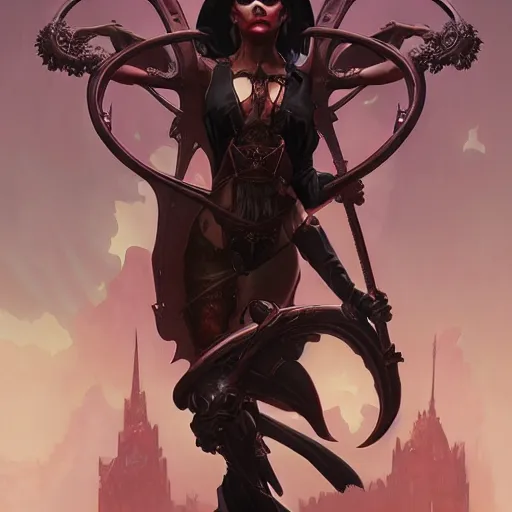 Prompt: succubus wearing oculus quest gothic by Stanley Artgerm Lau, greg rutkowski, thomas kindkade, alphonse mucha, loish, norman Rockwel