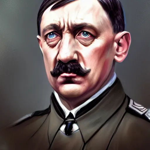 Image similar to adolf hitler, digital art by Mandy Jurgens and Irina French and Heraldo Ortega , hyperdetailed, artstation, cgsociety