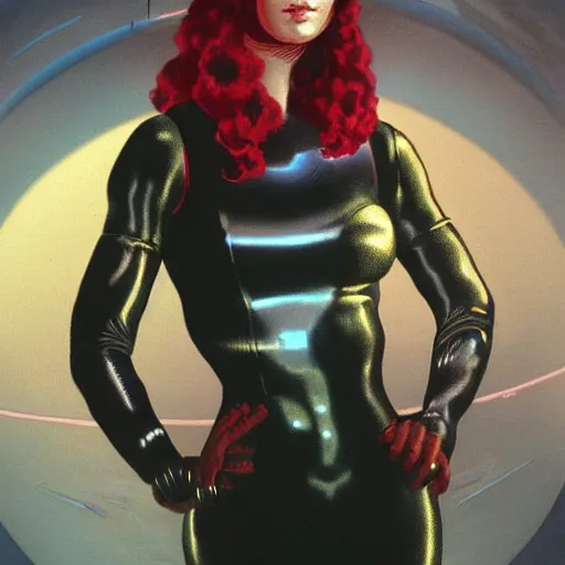 Image similar to portrait of a sci - fi woman, by keith parkinson