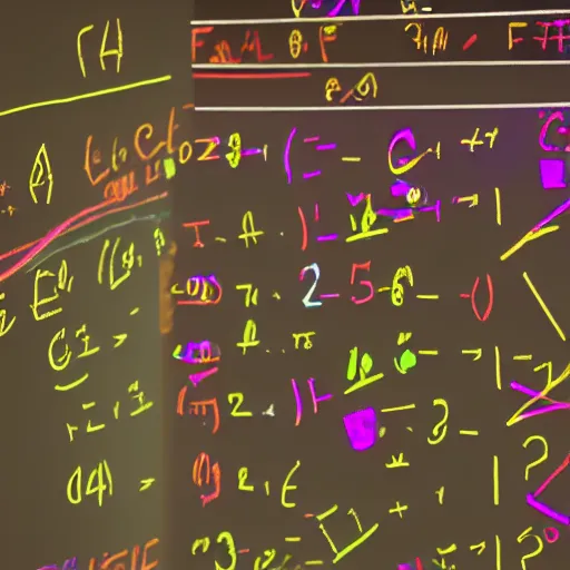 Image similar to partial differential equations, chalkboard, vaporwave, synthwave, neon, vector graphics, cinematic, volumetric lighting, f 8 aperture, cinematic eastman 5 3 8 4 film, photorealistic