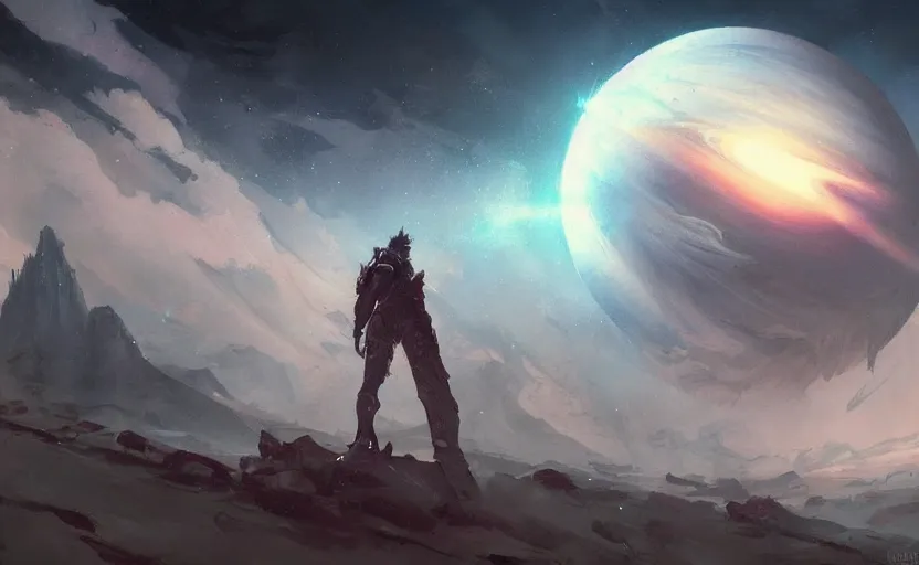 Image similar to A painting of Jupiter trending on artstation in the style of Greg Rutkowski