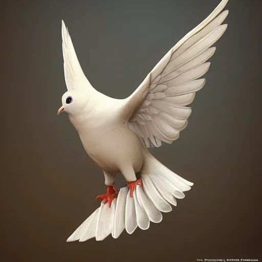 Prompt: a dove made of teeth, ultra realistic, concept art, intricate details, highly detailed, photorealistic, octane render, 8 k, unreal engine, art by frank frazetta, simon bisley, brom