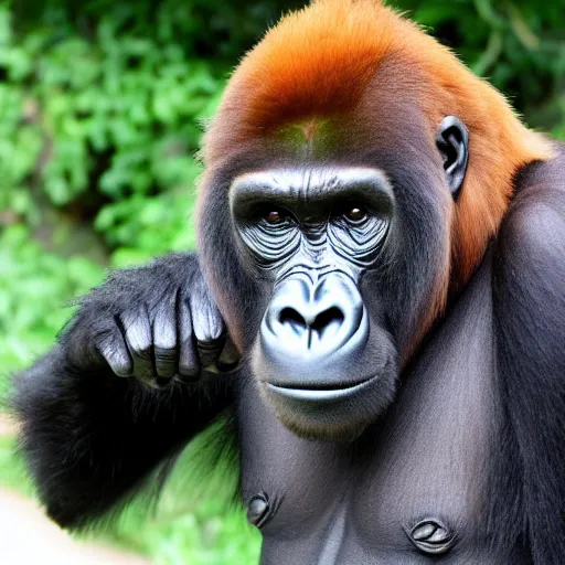 Image similar to a ginger gorilla