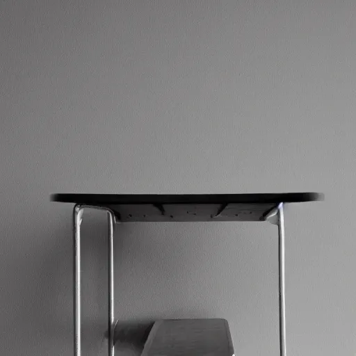 Image similar to minimal iron cast pan inspired by Marcel Breuer