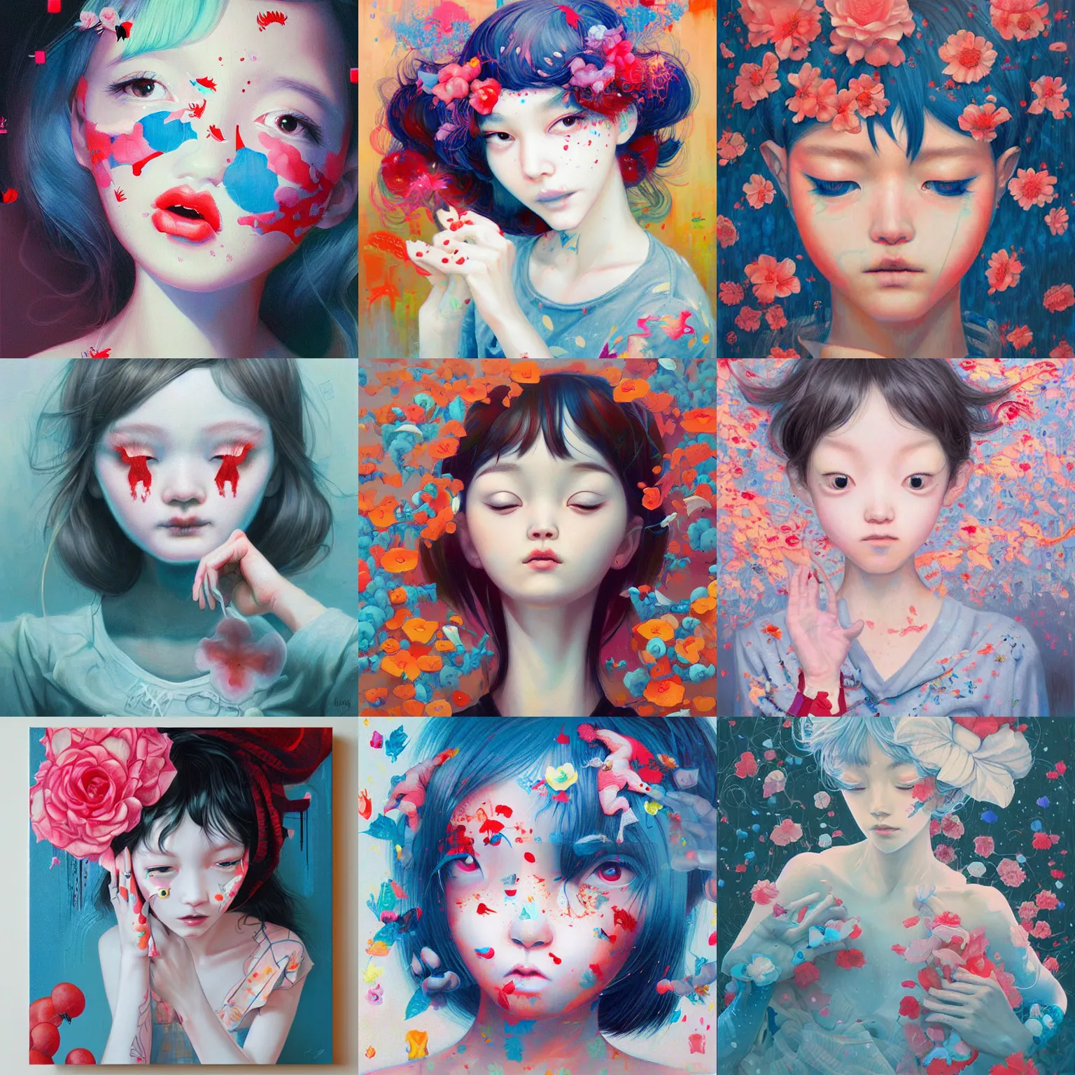 Prompt: digit painting by james jean, hikari shimoda, amy sol