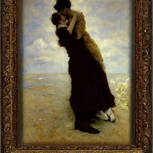 Image similar to longing love by alfred stevens