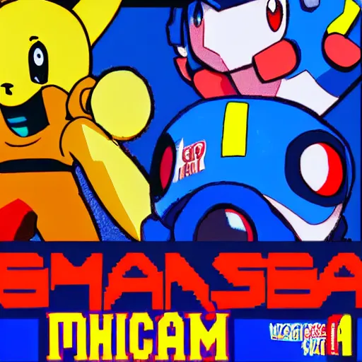 Prompt: megaman as pikachu, SNES gameplay h-1024 w-1024