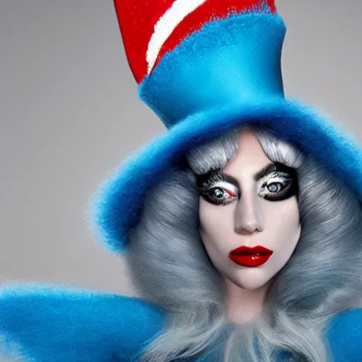 Image similar to lady gaga as cat in the hat
