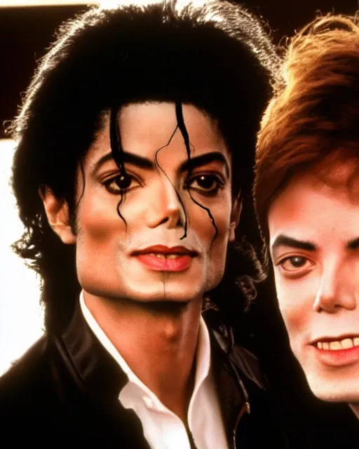 Prompt: genetic combination of michael jackson and paul mccartney, photographed in 1 9 9 7, dynamic lighting, ultra detailed, award winning photo