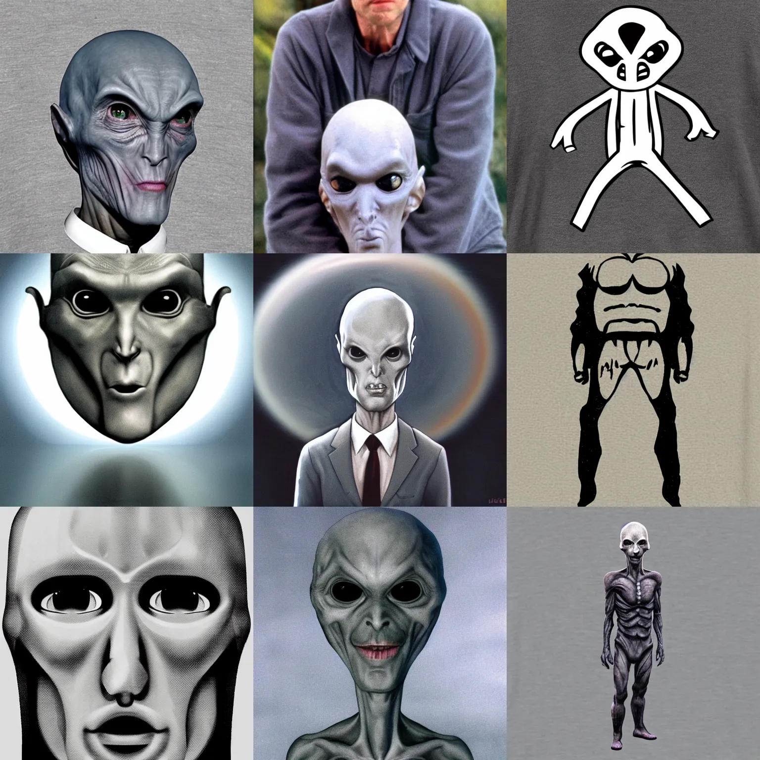 Prompt: grey alien from X-Files