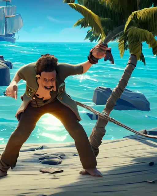 Image similar to a screenshot of Eric Andre in Sea of Thieves (2018)