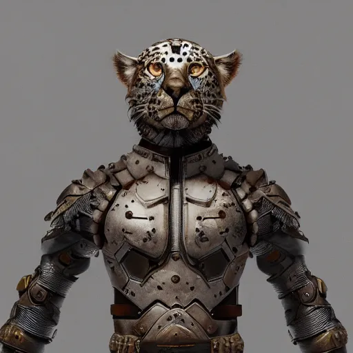 Prompt: warrior with metal jaguar armour, highly detailed, 4k, HDR, award-winning, octane render, artstation
