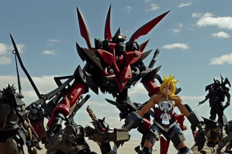 Image similar to gurren lagann in a still from the movie district 9 ( 2 0 0 9 ) directed, by neill blomkamp