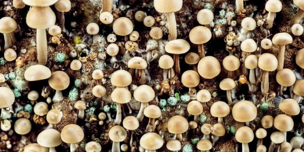 Image similar to microscopic view of a mushrooms mycelial network