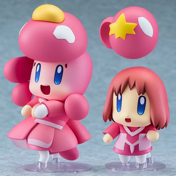 Prompt: Kirby, An anime Nendoroid of Kirby, figurine, detailed product photo