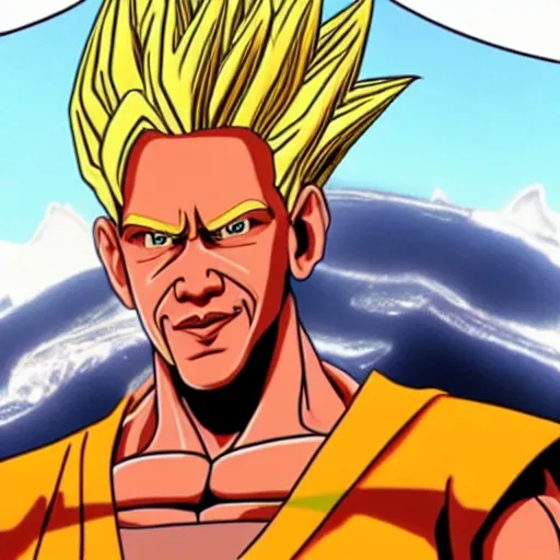 Image similar to Obama as a super saiyan