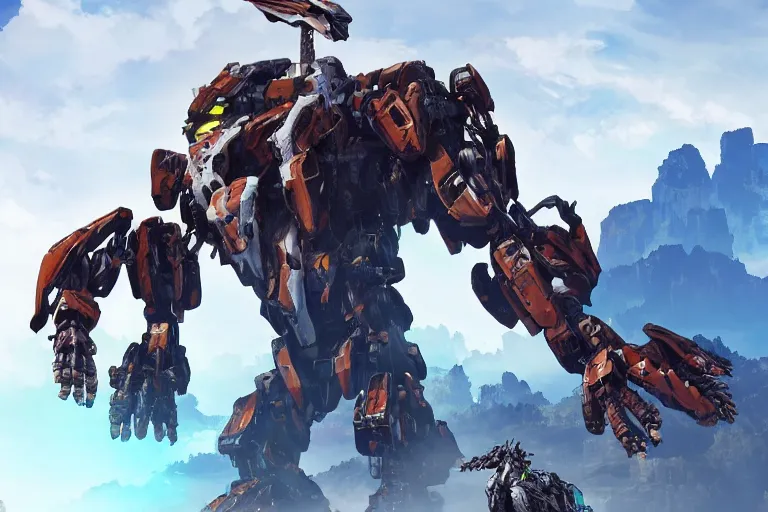 Image similar to clawstrider machine mecha animal beast robot of horizon forbidden west horizon zero dawn bioluminiscence global illumination ray tracing hdr fanart arstation by sung choi and eric pfeiffer and gabriel garza and casper konefal