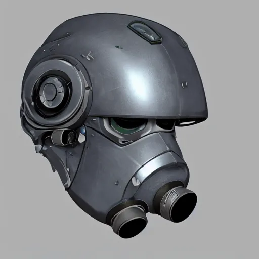 Prompt: cyber robotic nano night vision headgear helmet mask concept art unreal engine trending on artstation high detail