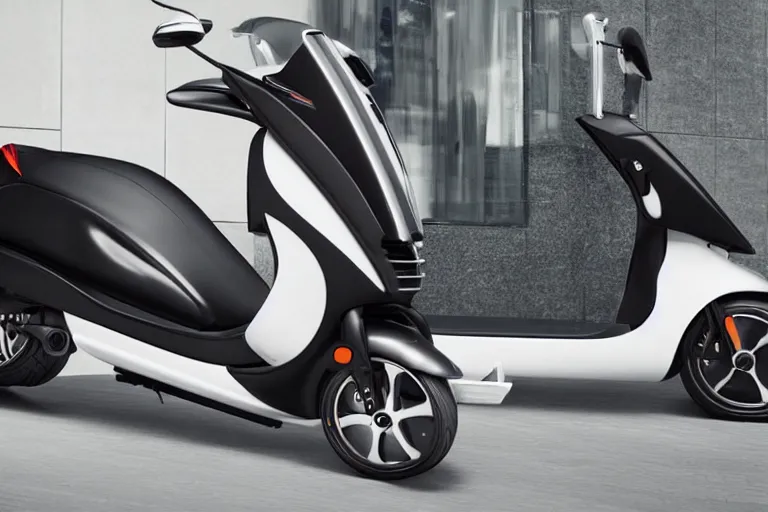 Prompt: a mobility scooter designed by mclaren