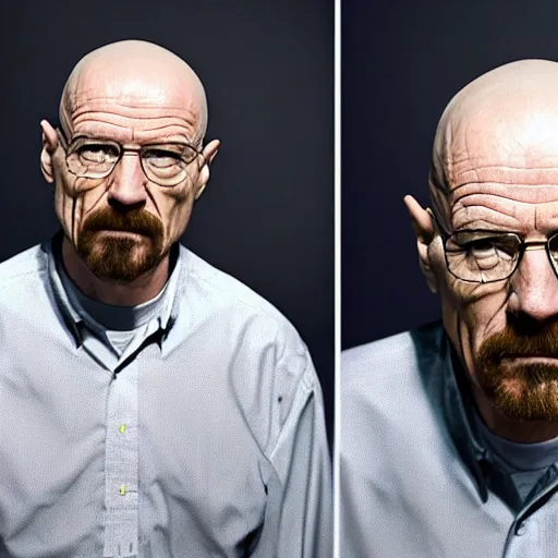 Image similar to walter white is very surprised about something