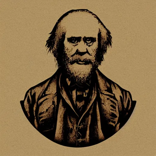 Prompt: darwin stencil