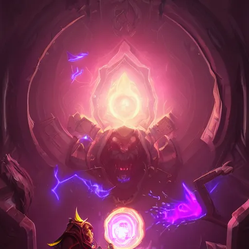 Image similar to arcane style void trap, mechanical trap, bright art masterpiece artstation. 8k, sharp high quality artwork in style of Jose Daniel Cabrera Pena and Greg Rutkowski, concept art by Tooth Wu, blizzard warcraft artwork, hearthstone card game artwork, violet flower, violet flower, violet flower, portal