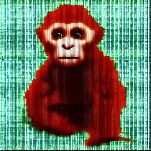 Prompt: pixel art of a baby orangutan