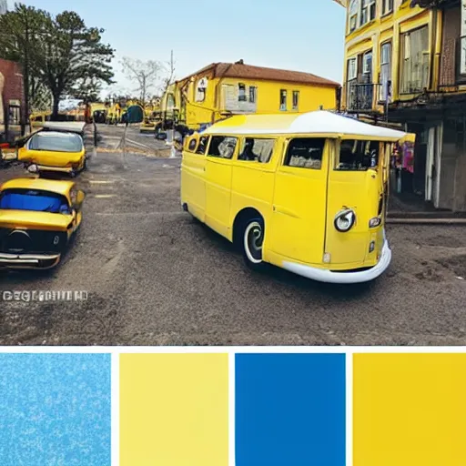 Image similar to yellow and blue color fusion